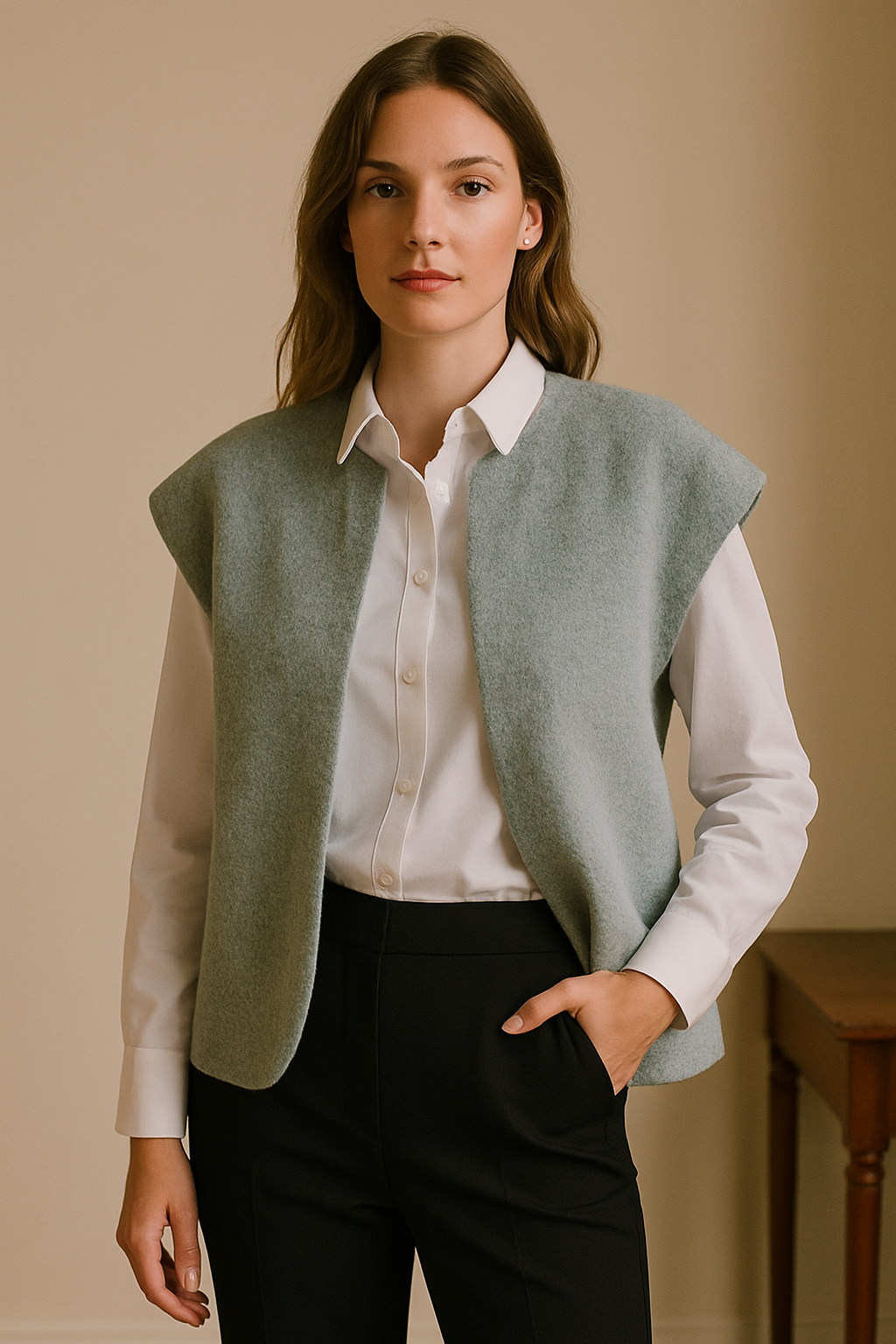 Gilet sans manches effet laine bouclée Gaston