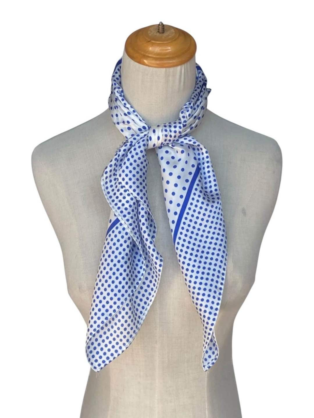 Foulard femme MARINELLE – Pois Bleu