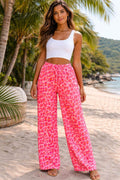 🛍️ Pantalon fluide imprimé – Léopard rose