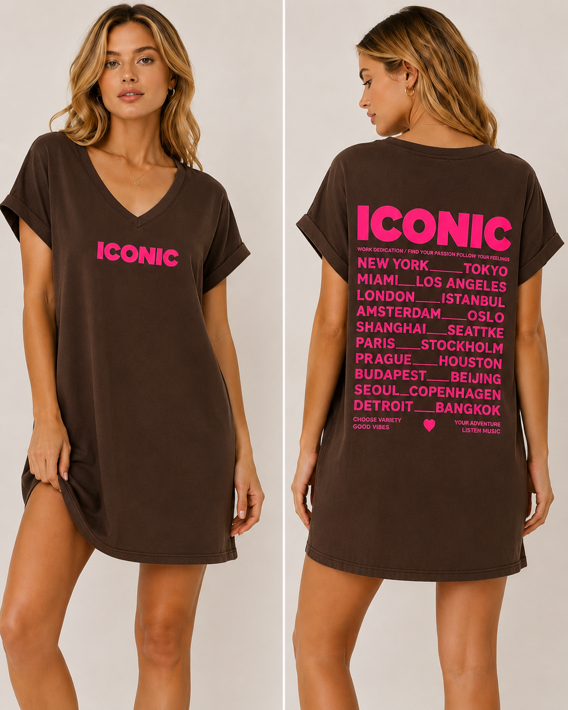 🌿 Robe/Tee-shirt ICONIC