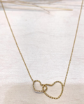 Collier double coeur