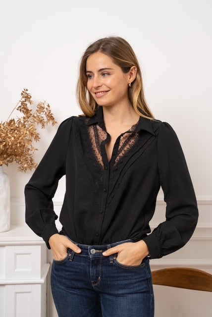 Chemise VICTORIA – Dentelle & allure parisienne