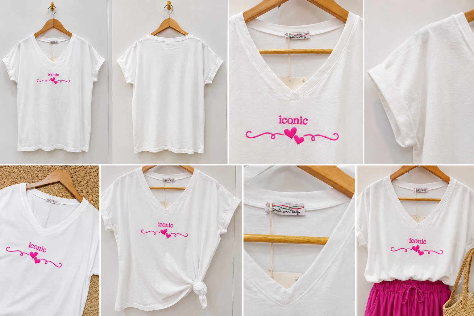 🌸 Tee-shirt blanc ICONIC