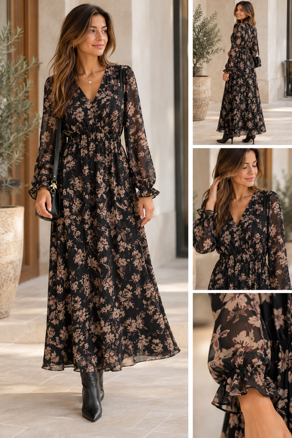 Robe longue Célestine – Imprimé floral