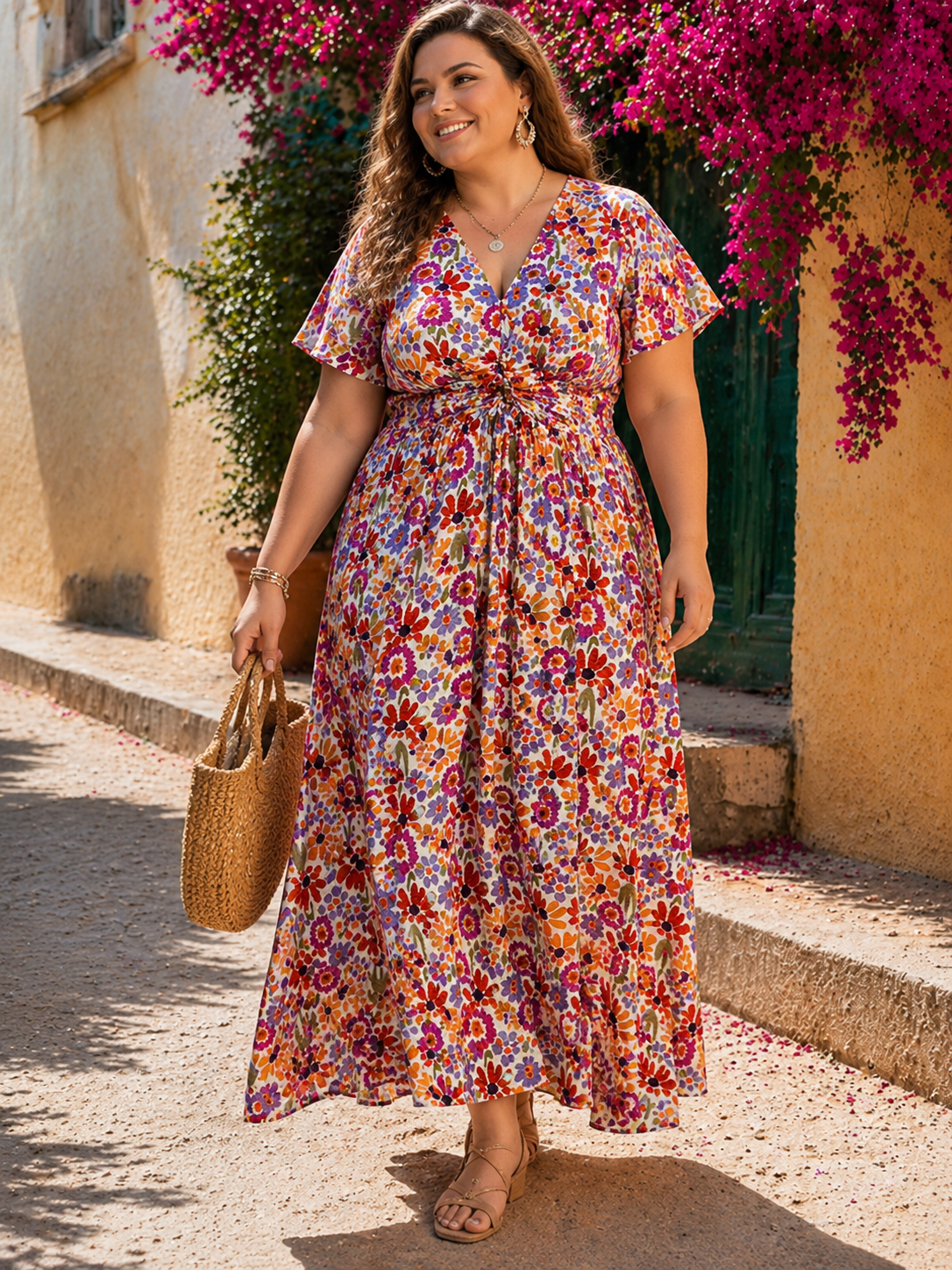 Robe Longue Grande Taille “Paloma” 🌸