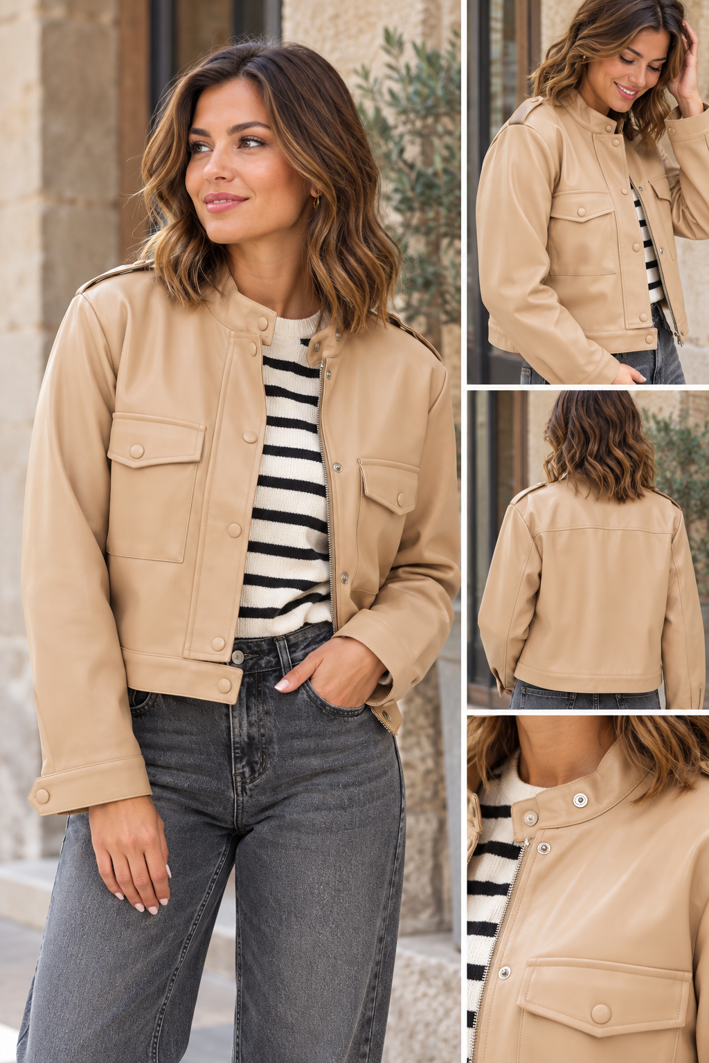 Veste Charlie en simili cuir