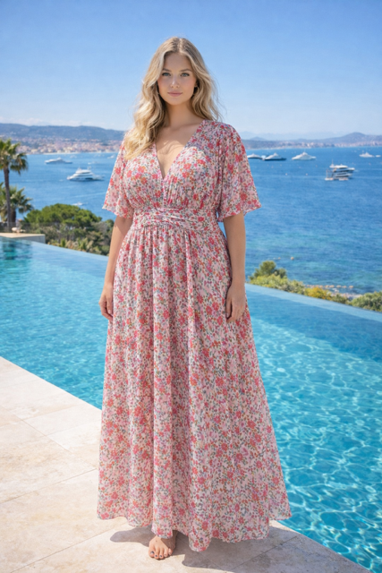 Robe Longue Grande Taille “Azélie” 🌸