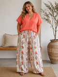 Pantalon Grande Taille Flore 🌸