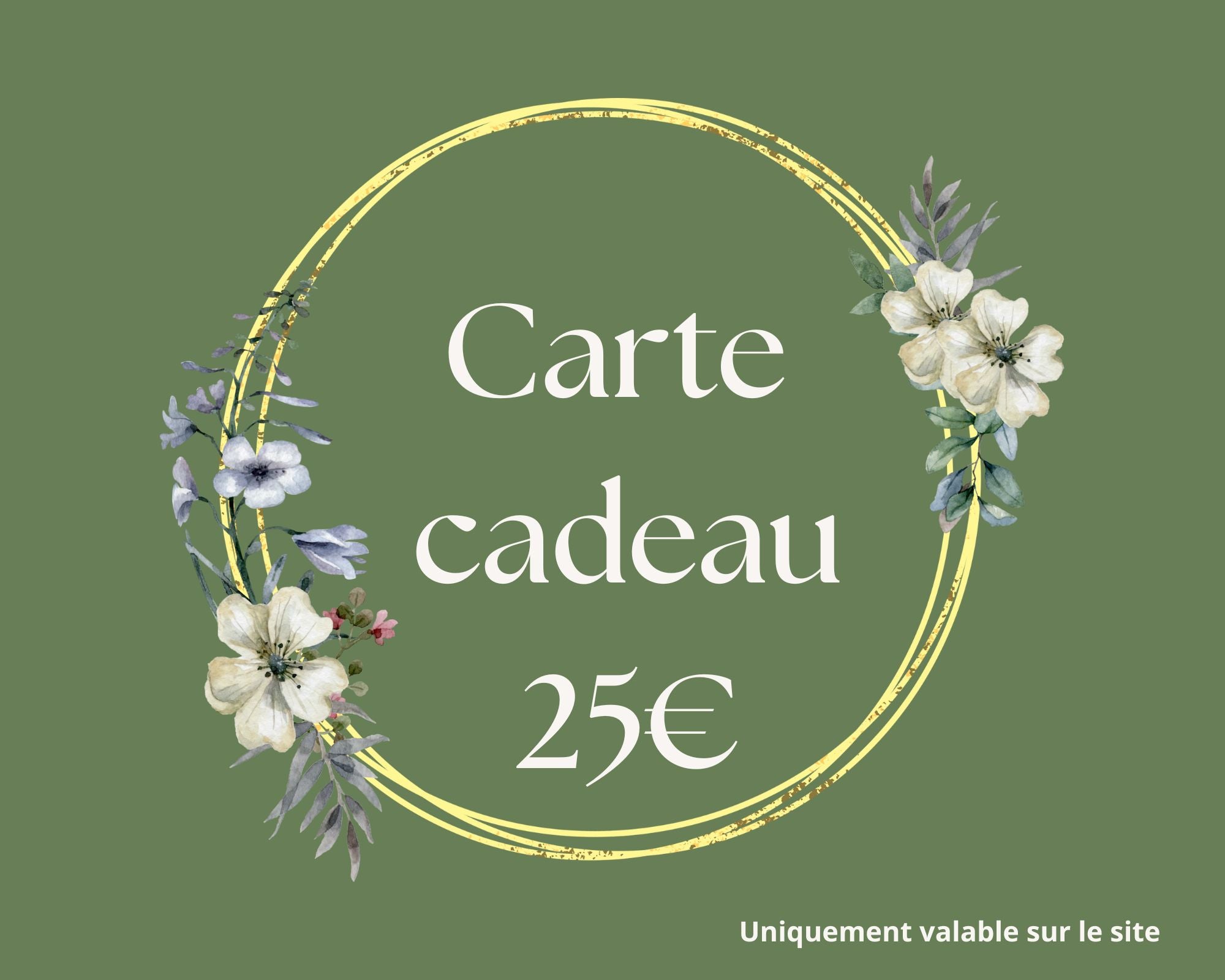 Carte Cadeau Vert Olive
