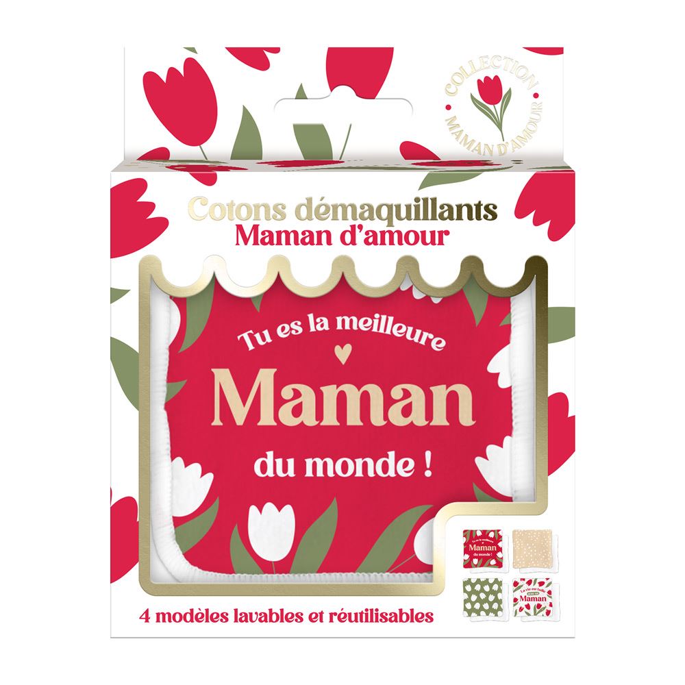 🌿 Cotons démaquillants lavables “Maman d’amour”