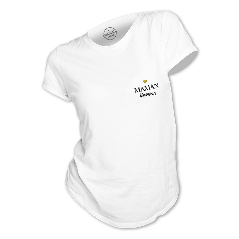 👕 T-shirt brodé “Maman d’amour”