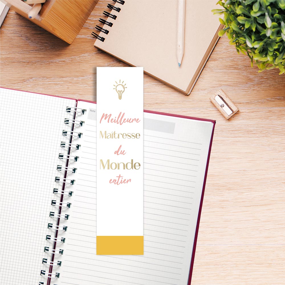 Marque page cadeau maitresse