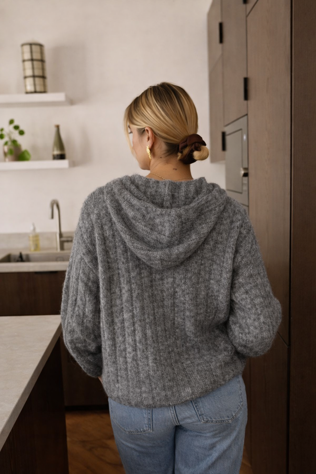 Pull à capuche maille douce “Cosy”