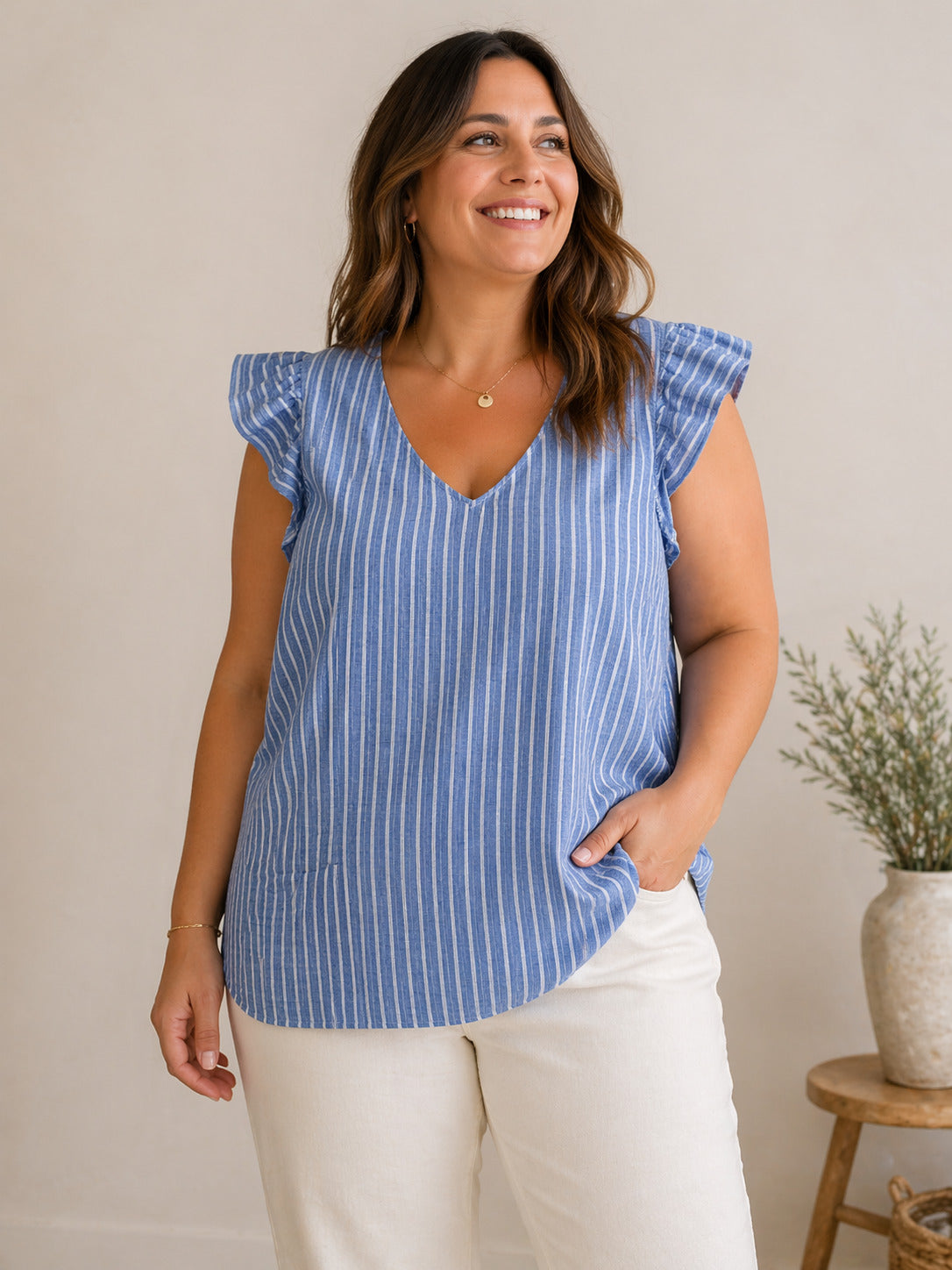 🌿 Blouse Nora – Grande Taille