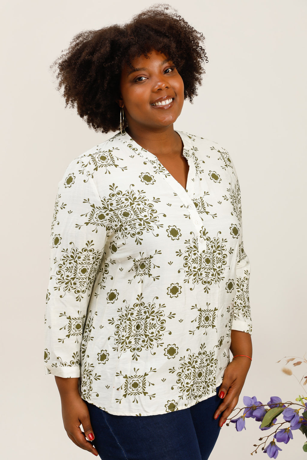 🌿 Blouse Lylia – Grande Taille
