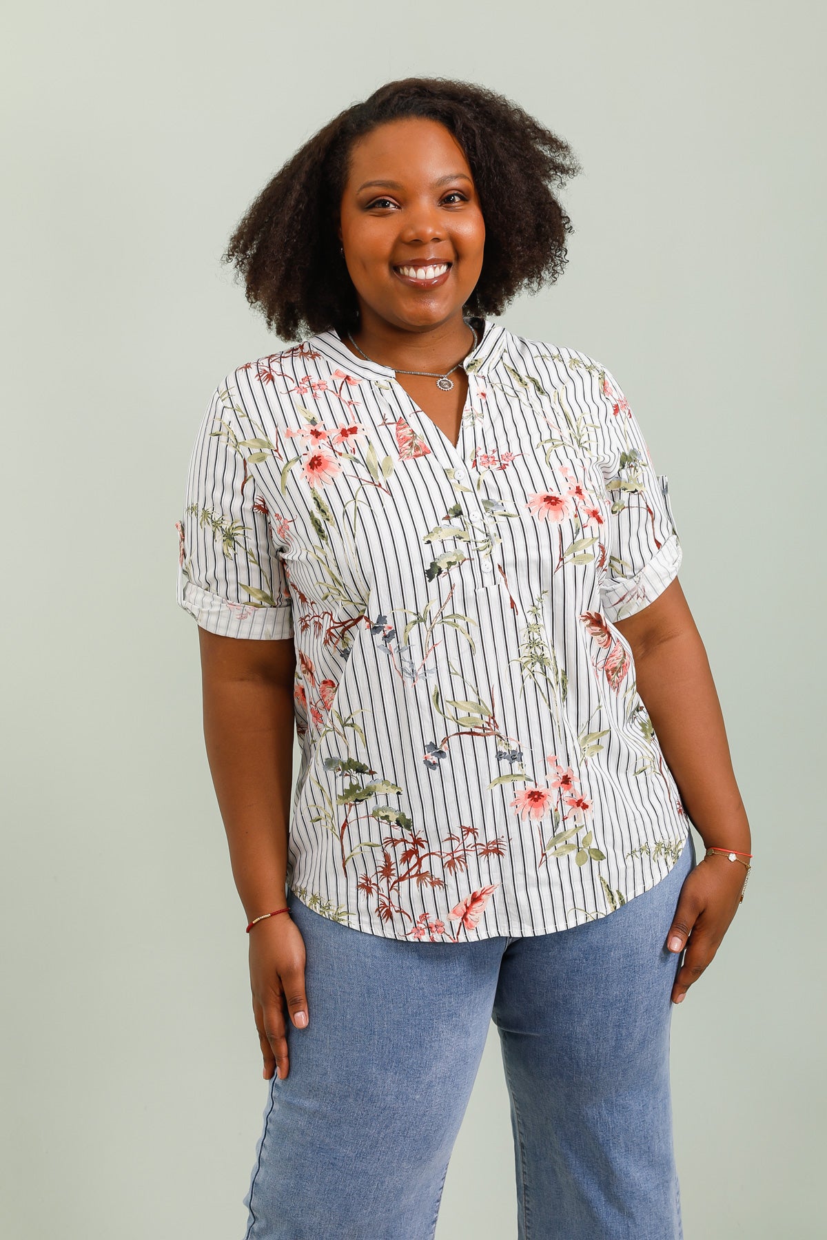 🌿 Blouse Summer – Grande Taille