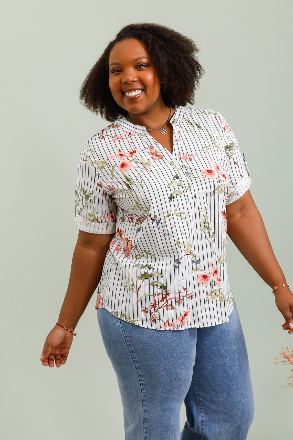 🌿 Blouse Summer – Grande Taille