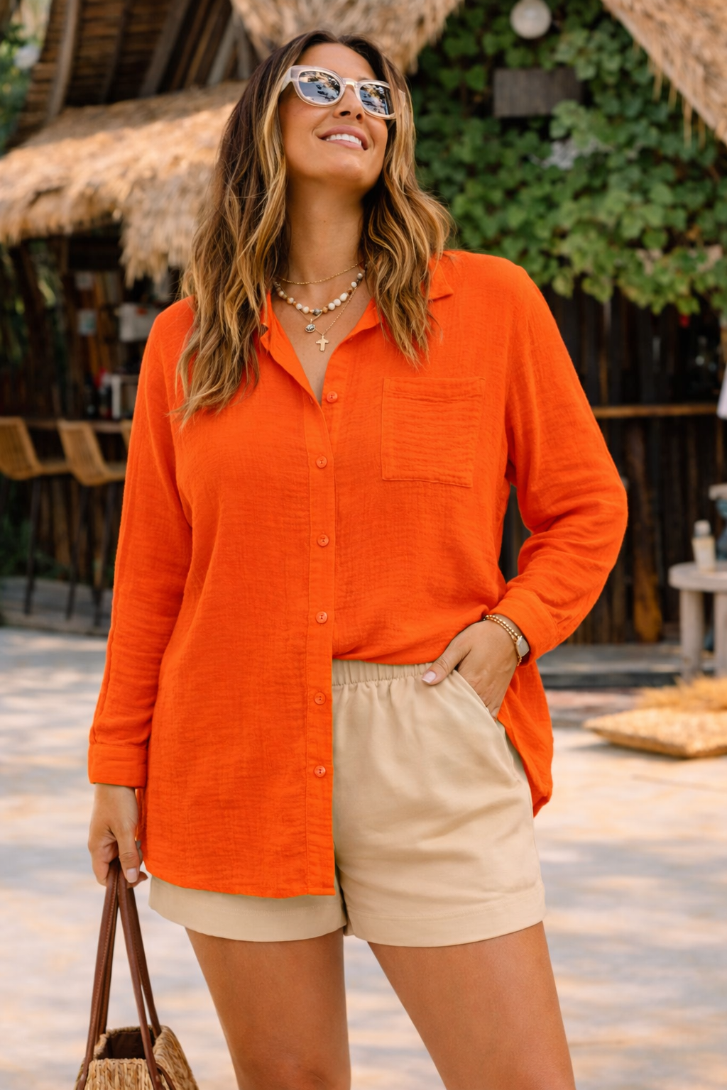 🌿 Chemise “Solana” – Grande Taille