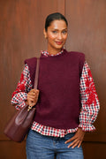 Pull sans manches Garance – Bordeaux