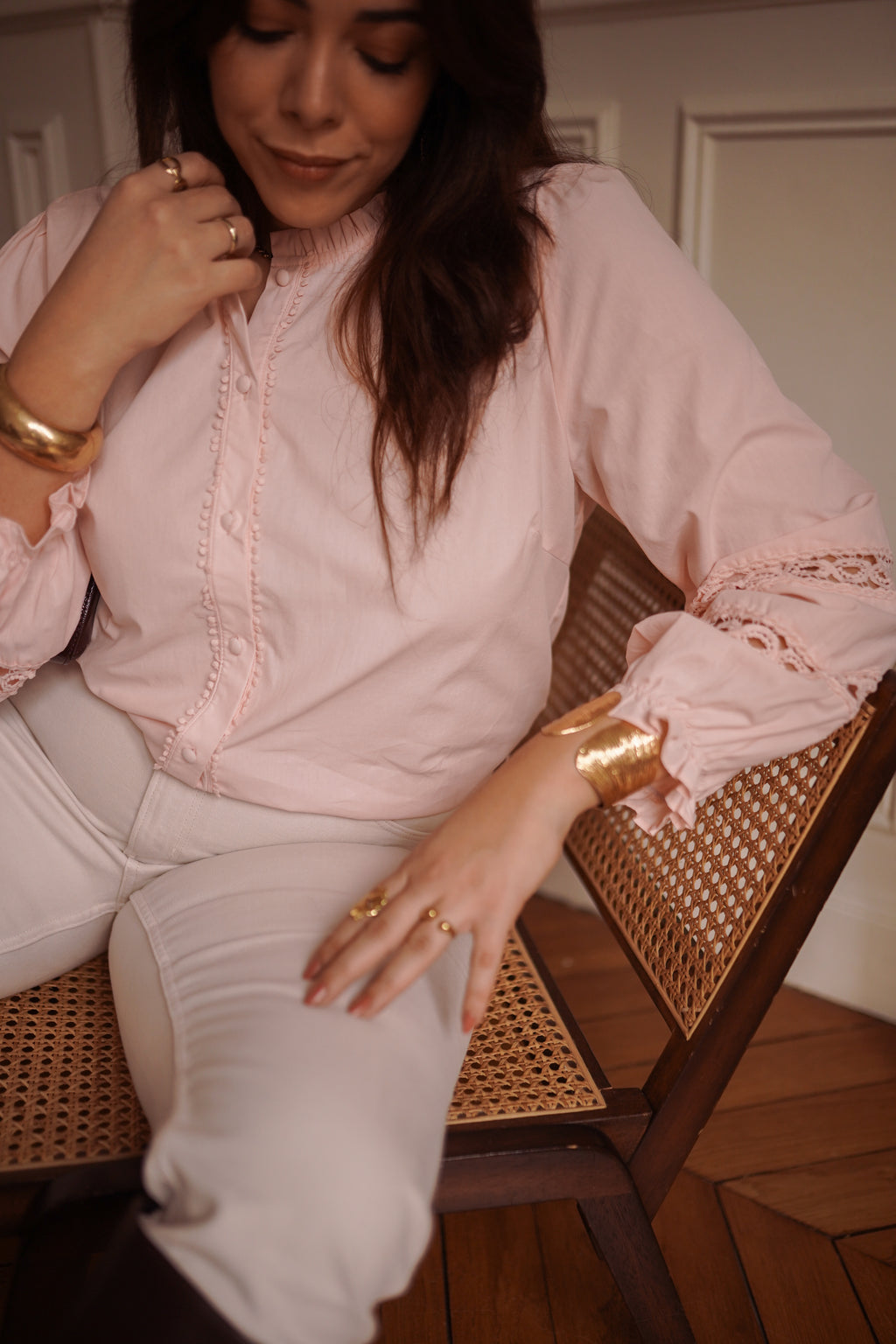Chemisier Faustine – Rose poudré