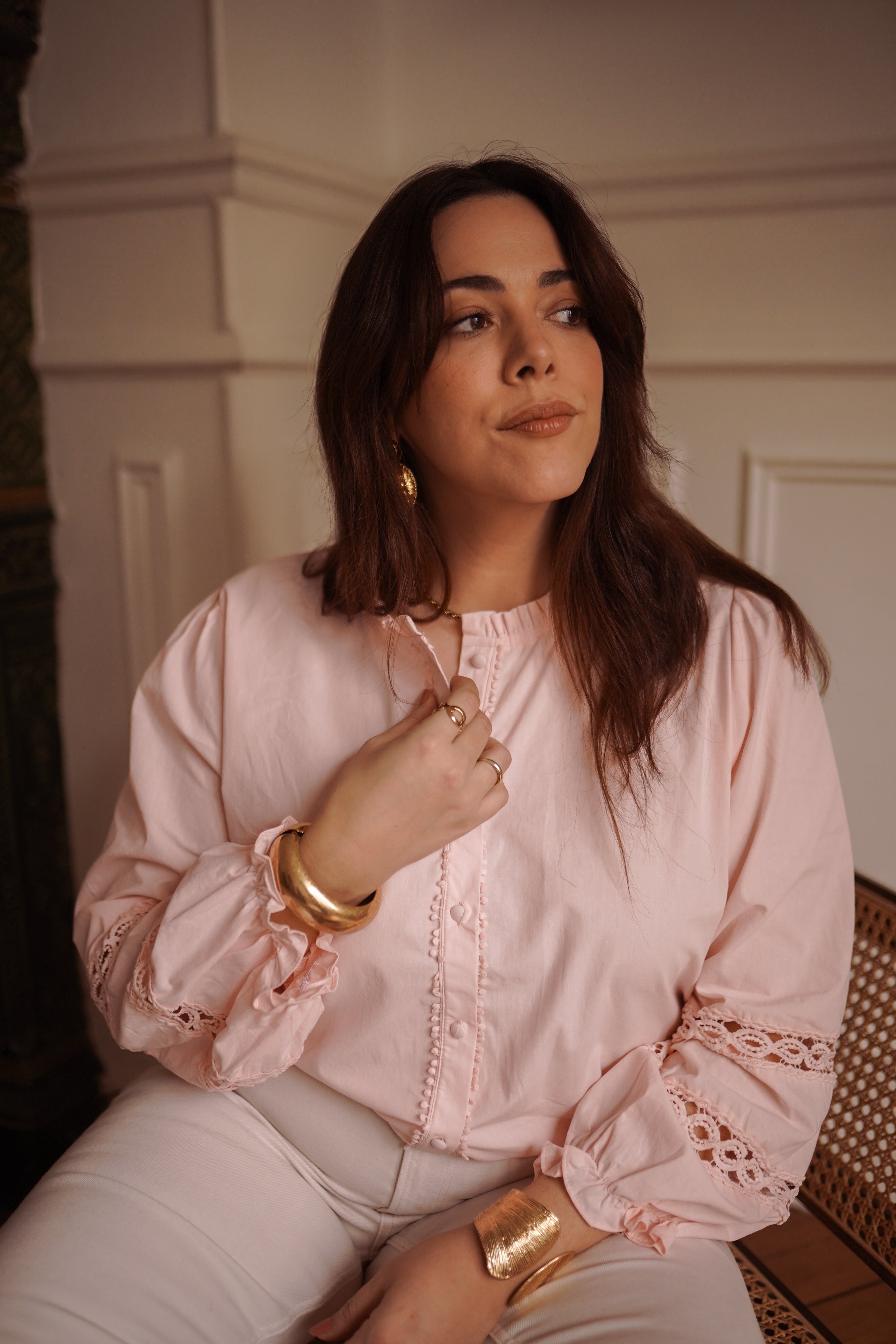 Chemisier Faustine – Rose poudré