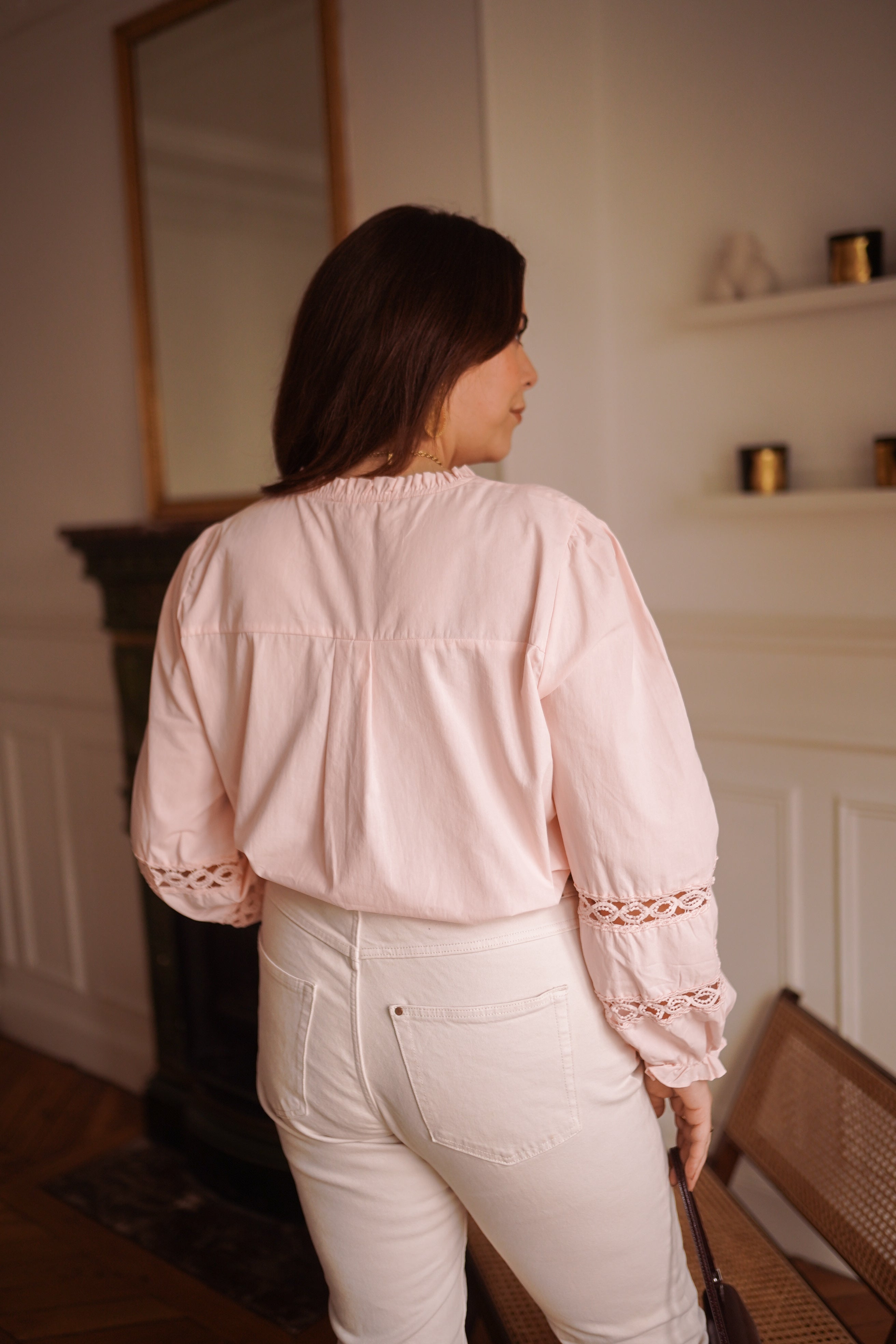 Chemisier Faustine – Rose poudré