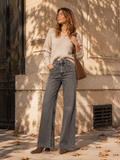 Jean Garance – Wide Leg gris délavé