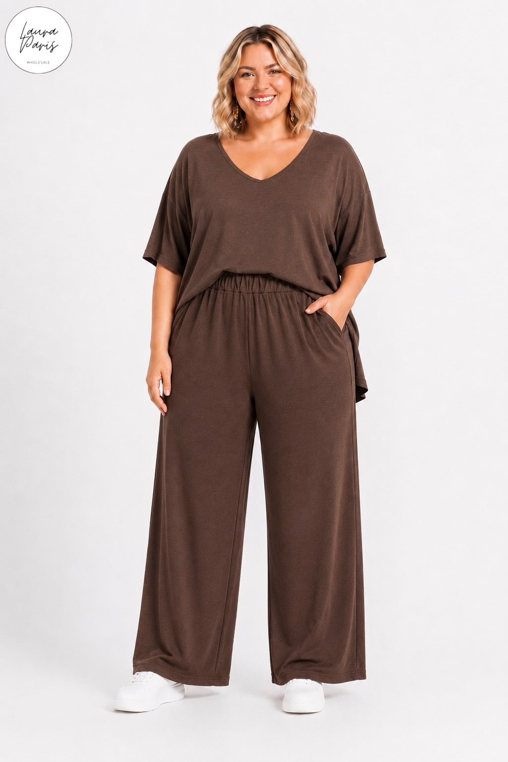 Pantalon fluide grande taille Constance