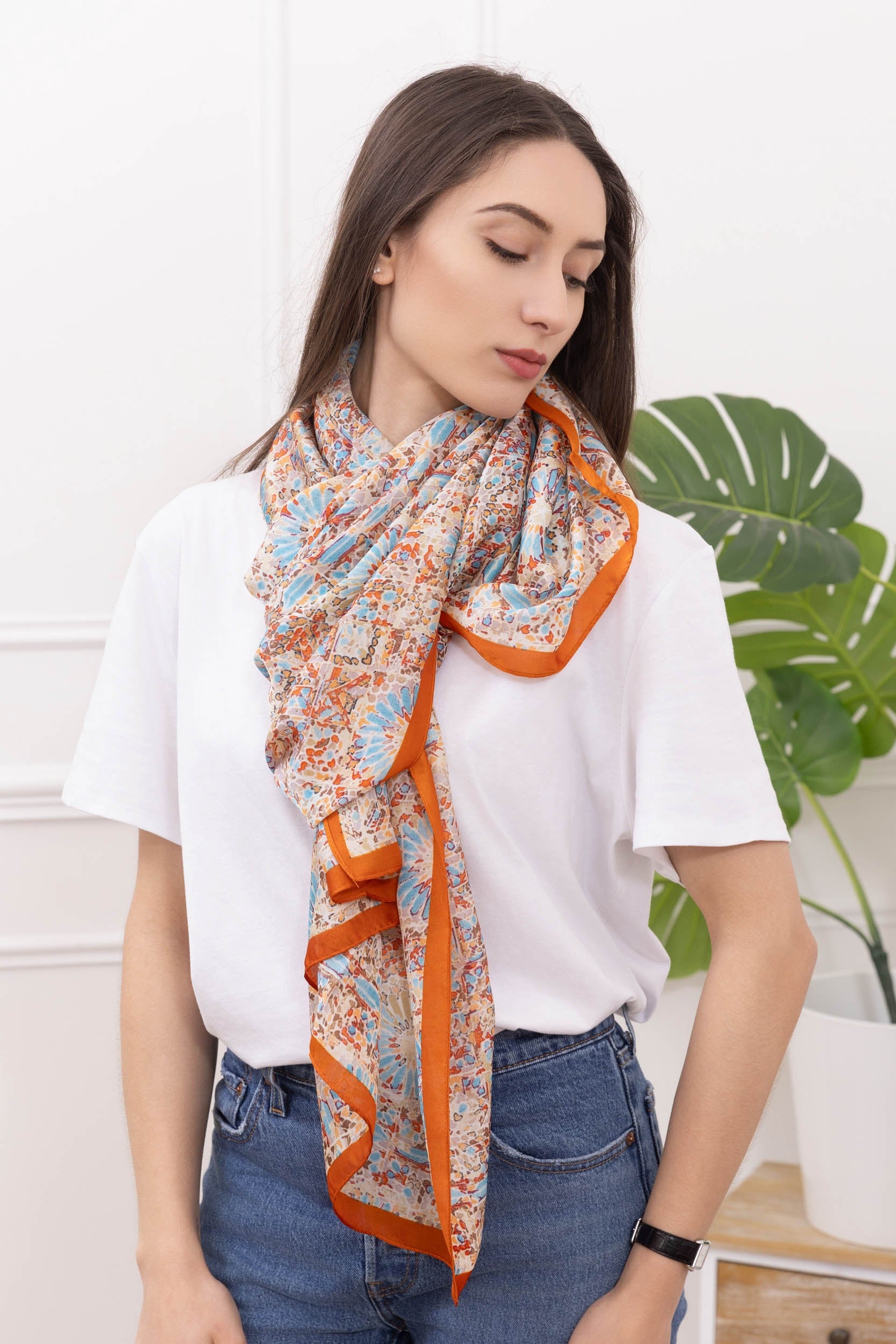 Foulard satin “Éléonore”