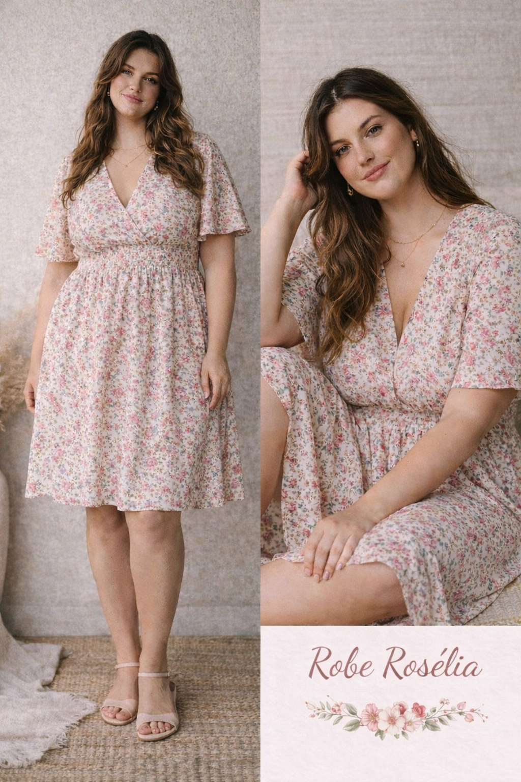 🌸 Robe Rosélia – Fluide & féminine