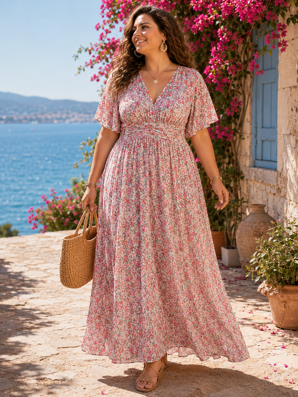 Robe Longue Grande Taille “Azélie” 🌸