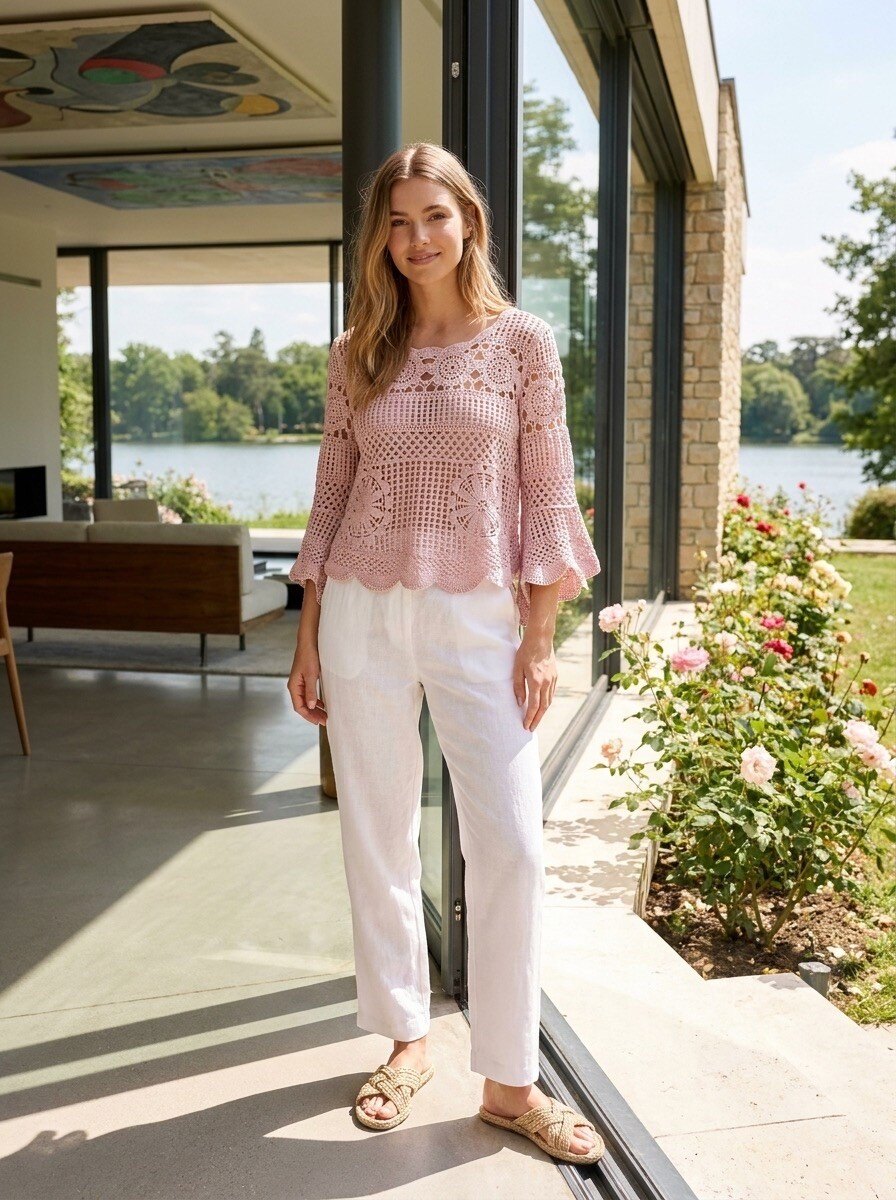 Haut Crochet Bohème Rosie 🌸