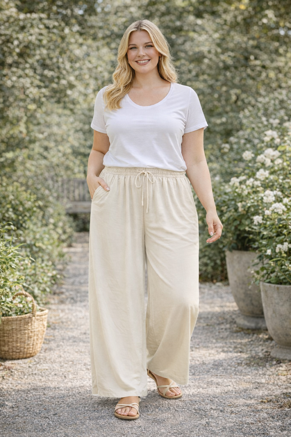 Pantalon large grande taille Horizon