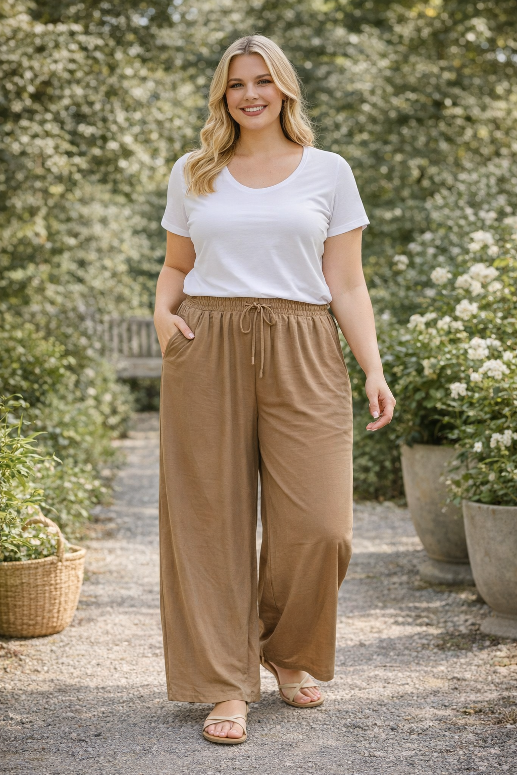 Pantalon large grande taille Horizon