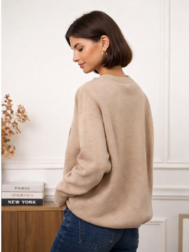 Sweat BROOKLYN – Esprit college & détails cloutés