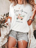Tee shirt blanc Italia