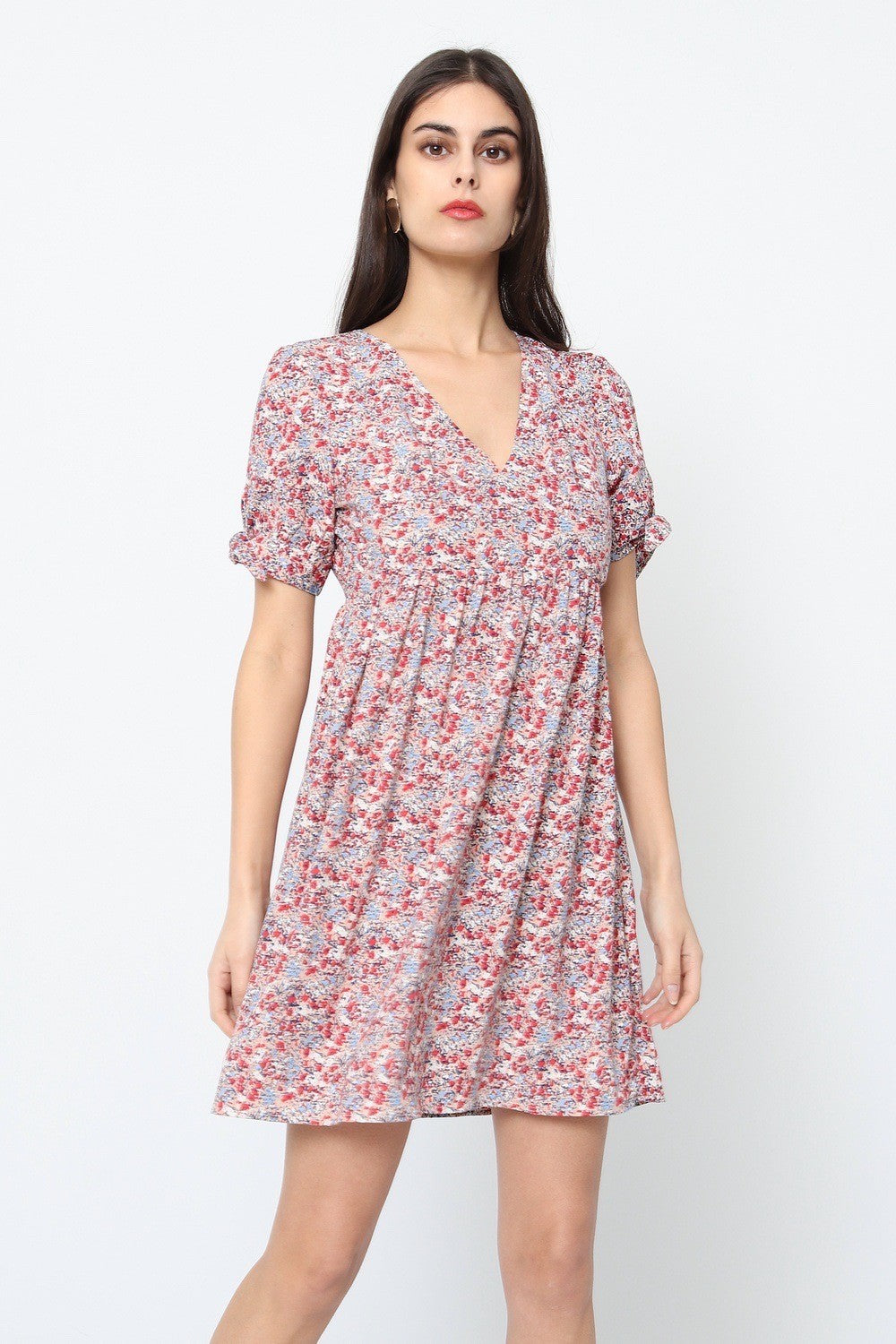 Robe courte grande taille fleurie Victoria