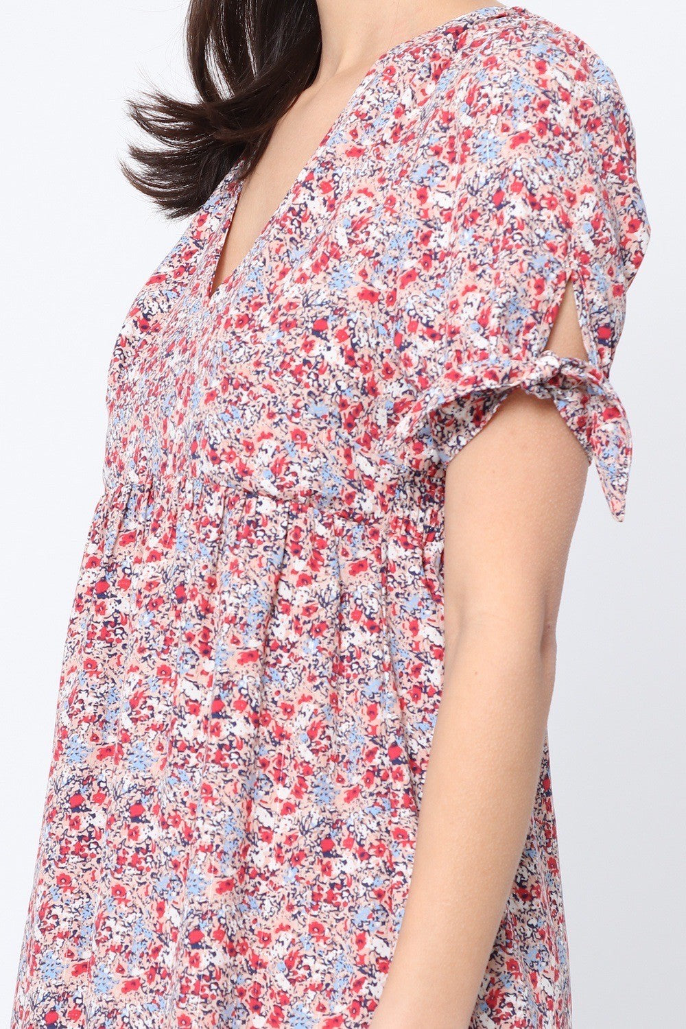 Robe courte grande taille fleurie Victoria