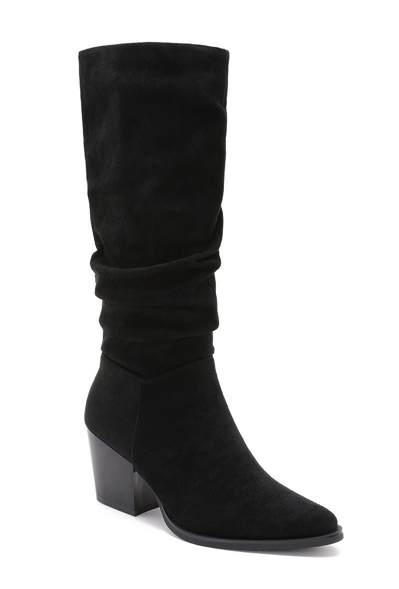 Bottes haute effet daim