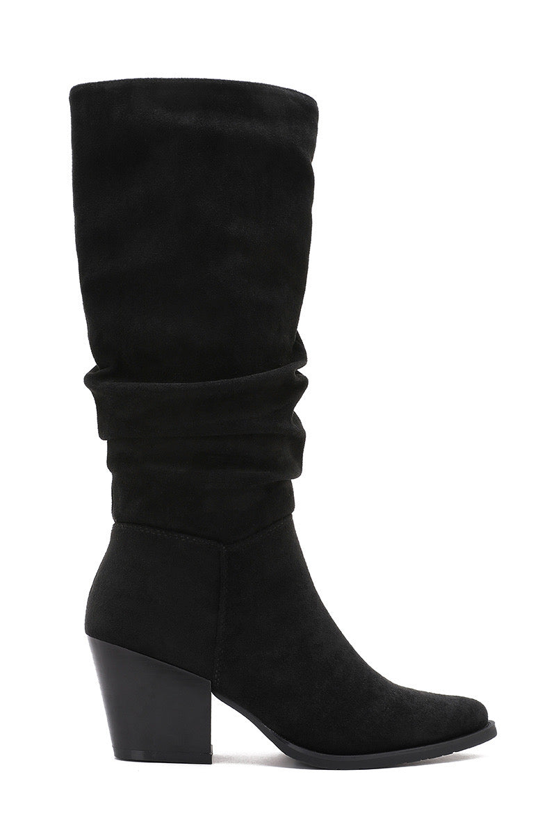 Bottes haute effet daim