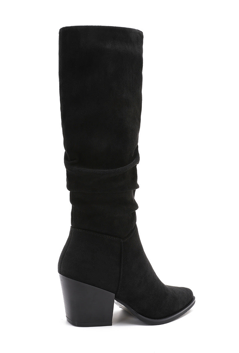 Bottes haute effet daim