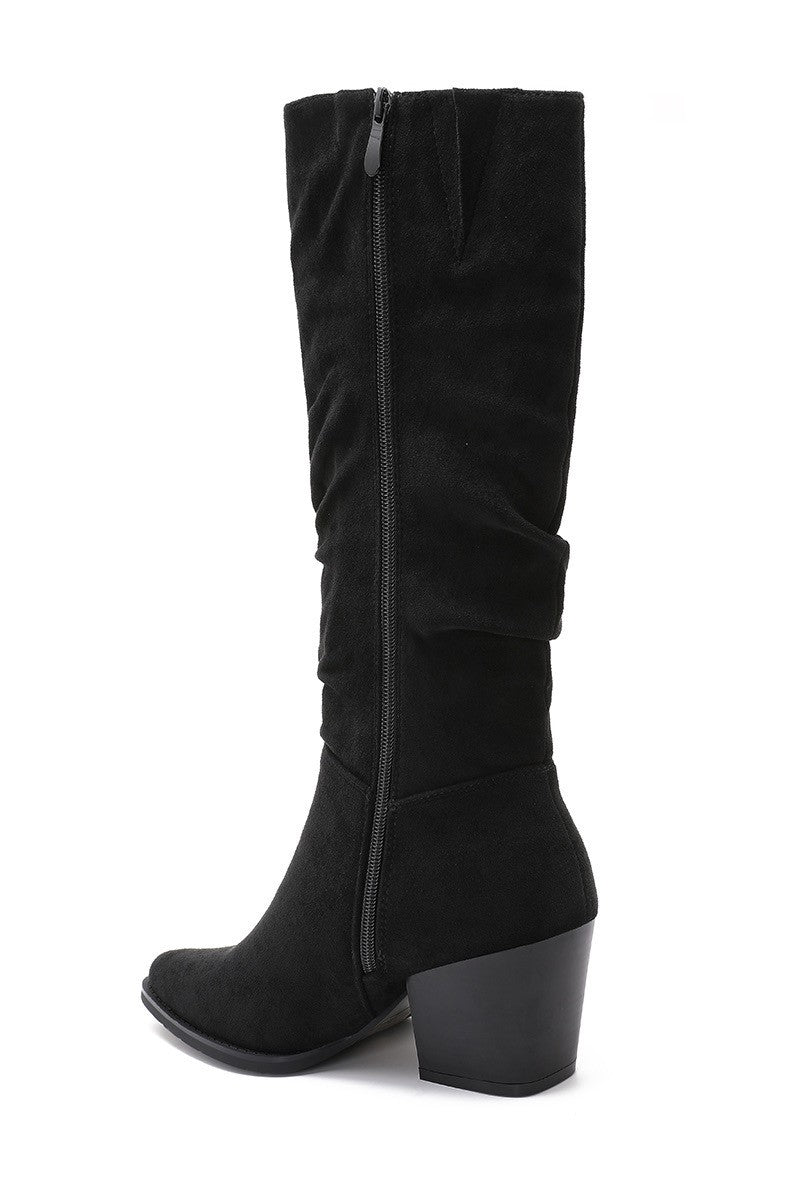 Bottes haute effet daim