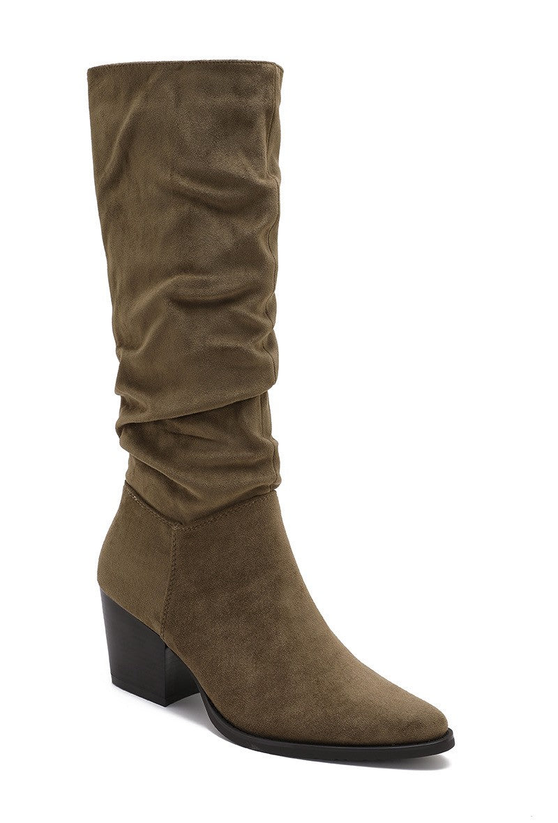 Bottes haute effet daim