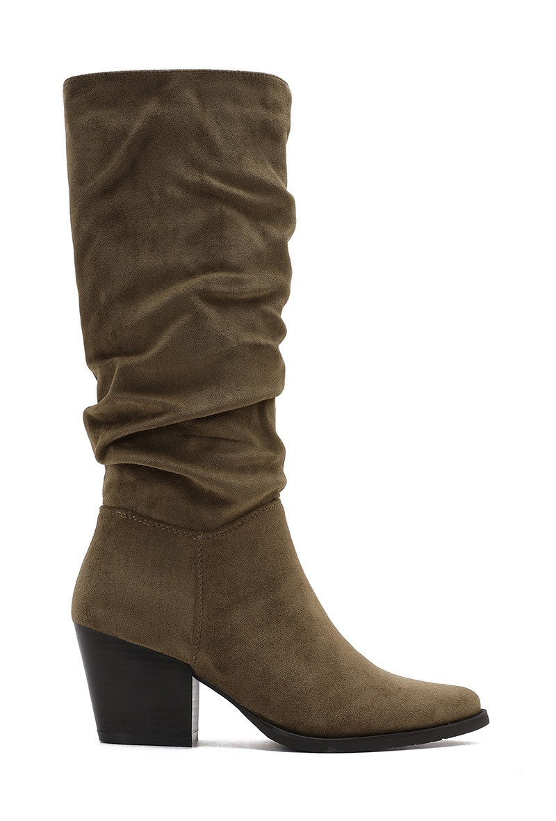 Bottes haute effet daim