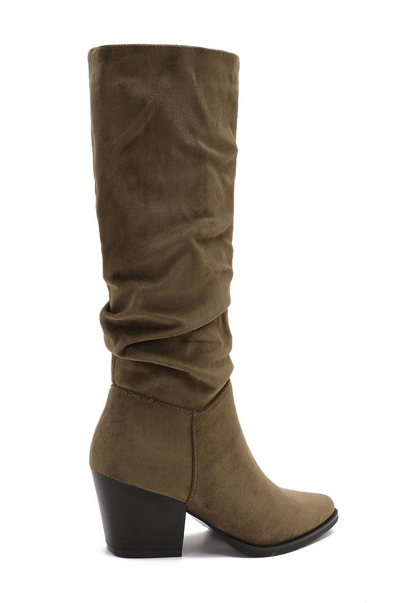 Bottes haute effet daim