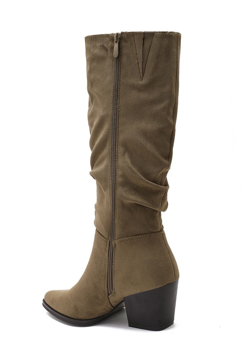 Bottes haute effet daim